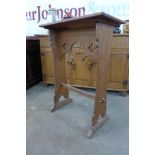 An oak Gothic Revival church Bible stand