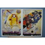 A pair of Wassily Kandinsky prints, framed