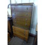 Two oak chests of drawers and two others
