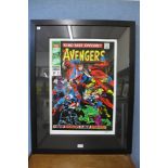 A signed Stan Lee, Marvel poster, King-Size Special! The Avengers, The New Avengers Vs. The Old