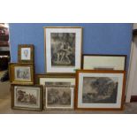 Seven assorted 18th/19th Century engravings