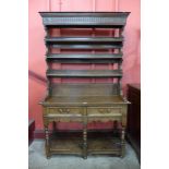 A George III style joined oak dresser