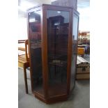 A Danish Komfort afromosia corner display cabinet