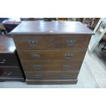 A Victorian pine chest of drawers