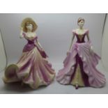 Two Coalport figures, Ladies of Fashion Fay and Helena