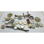 A collection of wristwatches, a/f