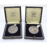 Two silver Liverpool Rifles medallions by Elkington, one hallmarked Birmingham 1924, one marked