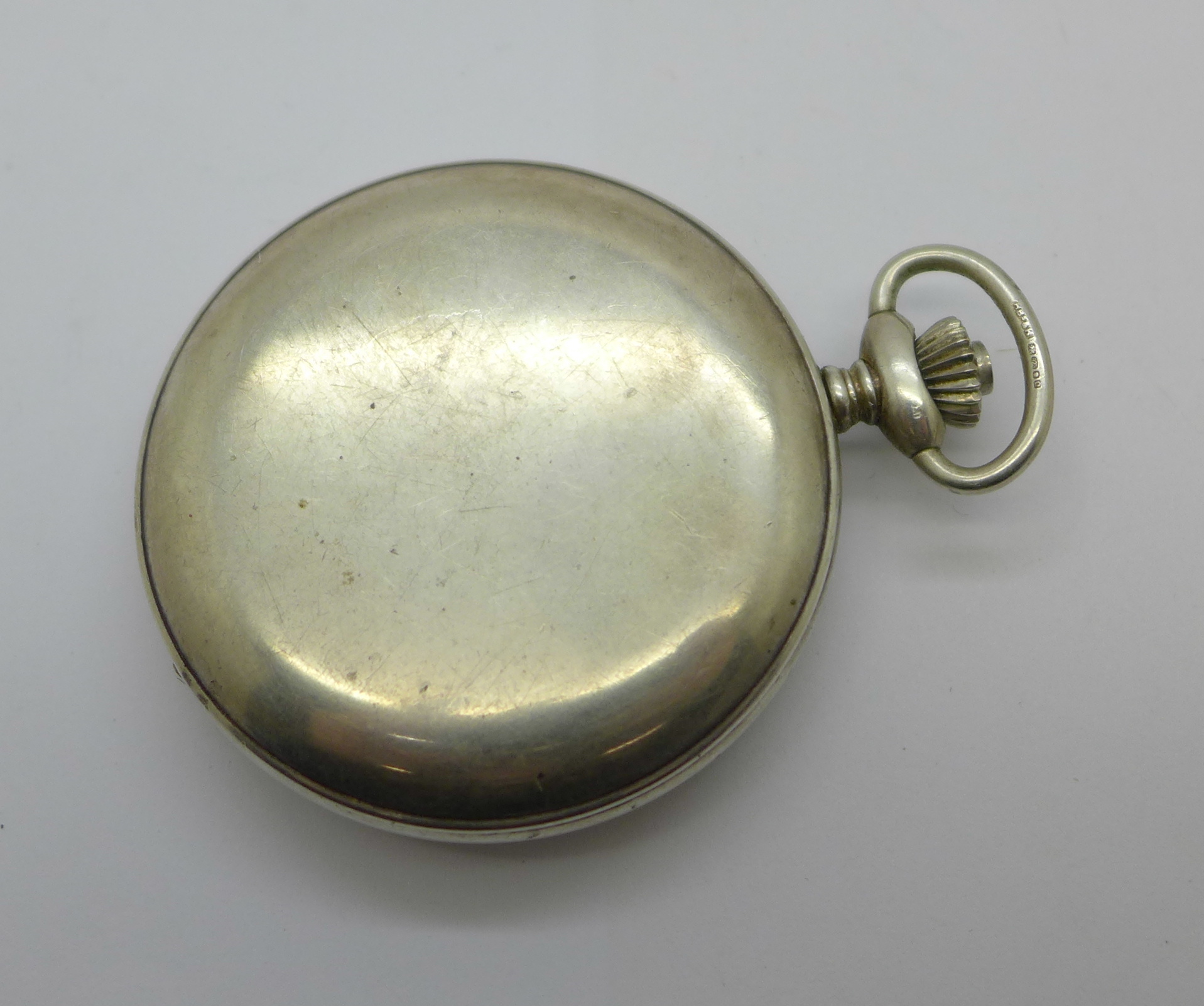 A 925 silver full-hunter pocket watch, lacking second hand - Image 3 of 5