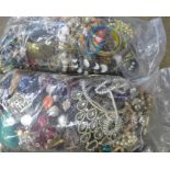 Two bags of fashion jewellery