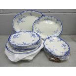 A collection of Ridgway Chiswick blue and white plates **PLEASE NOTE THIS LOT IS NOT ELIGIBLE FOR