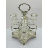 A George III silver cruet stand, by John Emes, London 1803, 196g