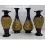Two pairs of Doulton Slater's Patent vases