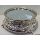 A silver plated wedding cake stand
