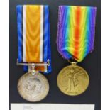A WWI pair of medals to 4669, (352635) Pte. F.G. Evans L'Pool R. and official letter of posthumous