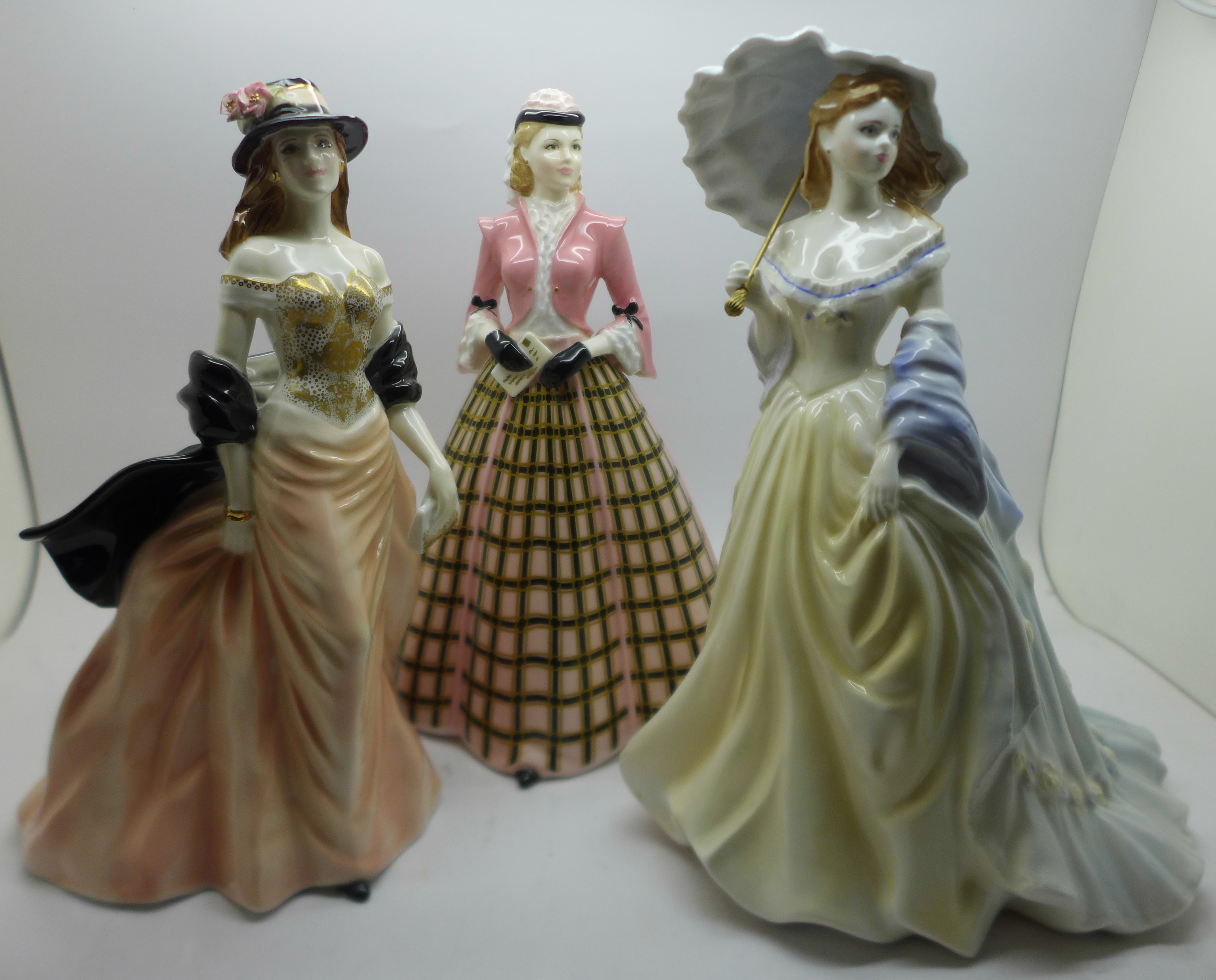 Three Royal Worcester figures, Charlotte, Vivien and Knightsbridge