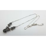 A 925 silver stone set necklet