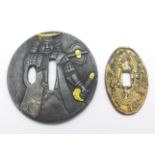 Two Japanese tsuba