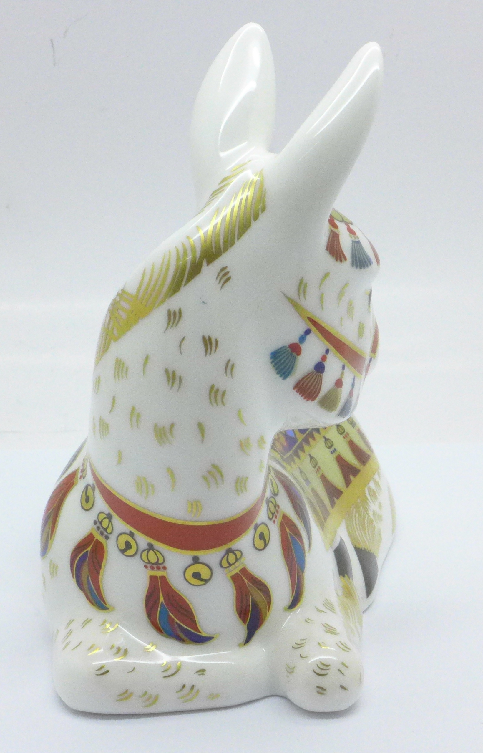 A Royal Crown Derby Thistle Donkey paperweight, limited edition 1124 of 1500, with gold stopper, - Image 2 of 5