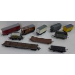 Ten 00 gauge rail wagons including Wrenn, Dapol and Hornby