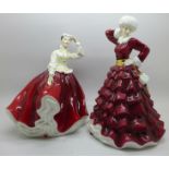 Two Royal Doulton figures, Christmas Day 2009 and Gail