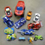 A collection of model vehicles
