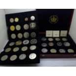 Thirty-six commemorative coins