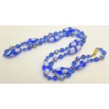 A millefiori glass bead necklace