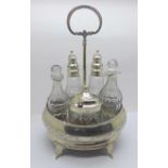 A silver cruet, Sheffield 1804