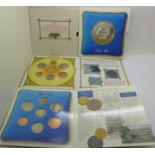 Two United Kingdom Brilliant Uncirculated Coin Collections, 1987 and 1988