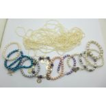 Freshwater pearl bracelets and necklaces