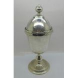 A Victorian silver church challis with lid, London 1876, 237g