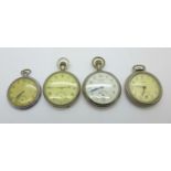 Four pocket watches