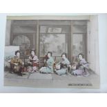 A photograph album, seventy-four albumen prints of Europe, Asia and Japan, including Amsterdam,