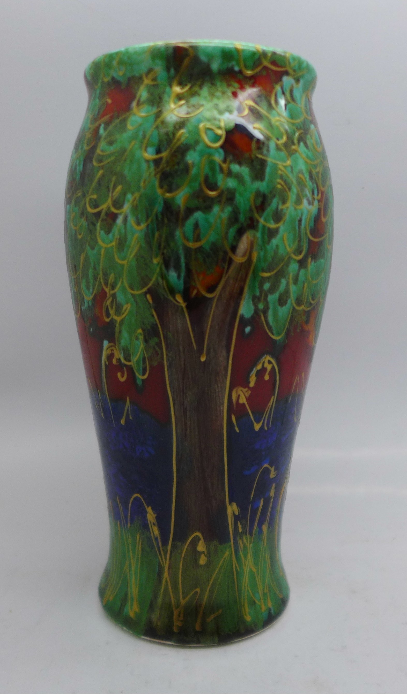 Anita Harris art pottery:- hand-painted Bella vase in the Bluebell Wood design, signed by Anita - Image 2 of 4