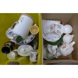Two boxes of mixed china **PLEASE NOTE THIS LOT IS NOT ELIGIBLE FOR POSTING AND PACKING**