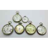A collection of pocket watches, a/f