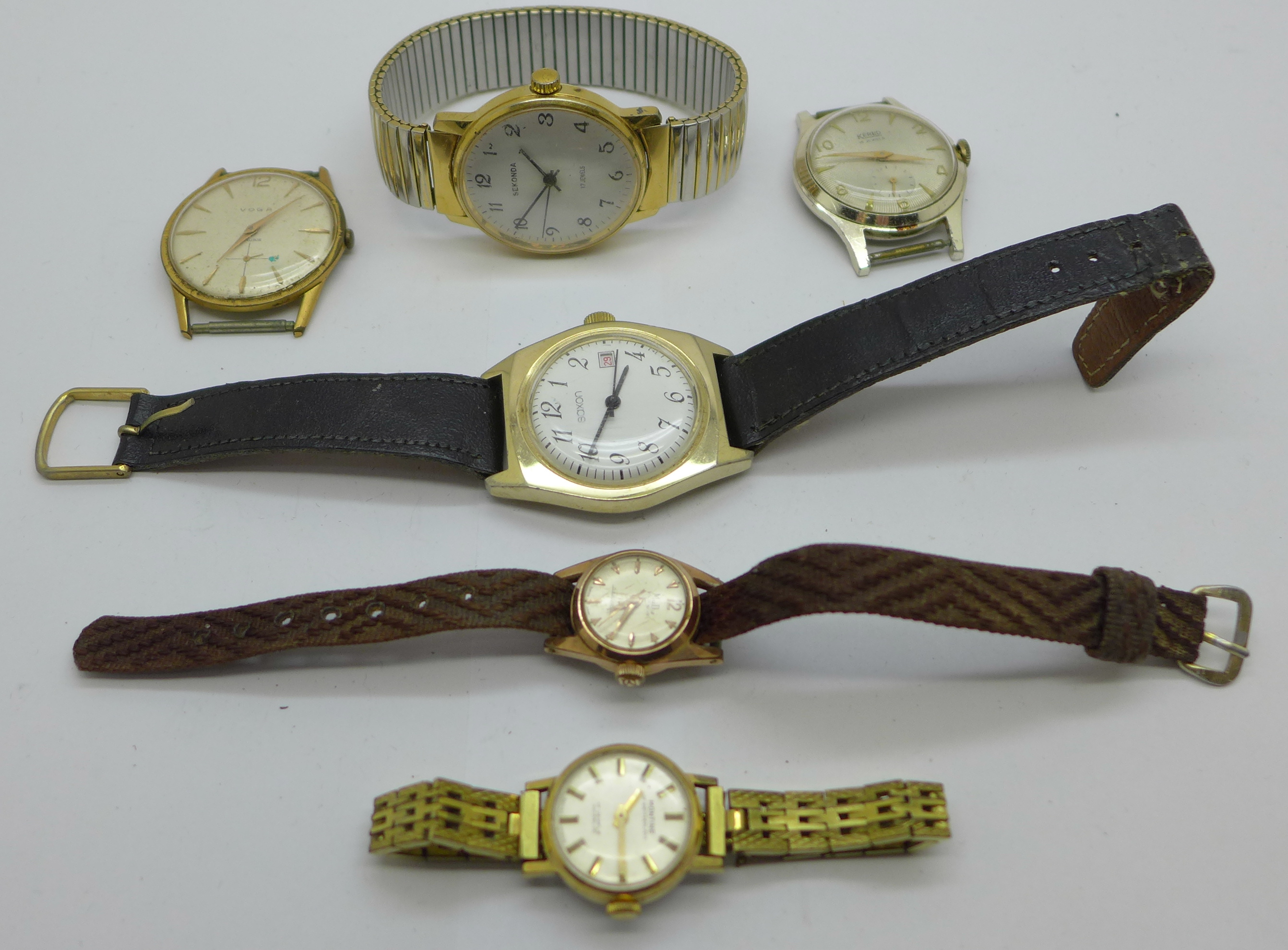 Mechanical wristwatches including lady's Montine, Kered, etc.