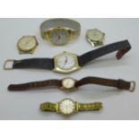 Mechanical wristwatches including lady's Montine, Kered, etc.