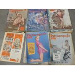 A collection of Picturegoer magazines, 1950-1958