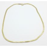 A 9ct gold necklace, 9.5g