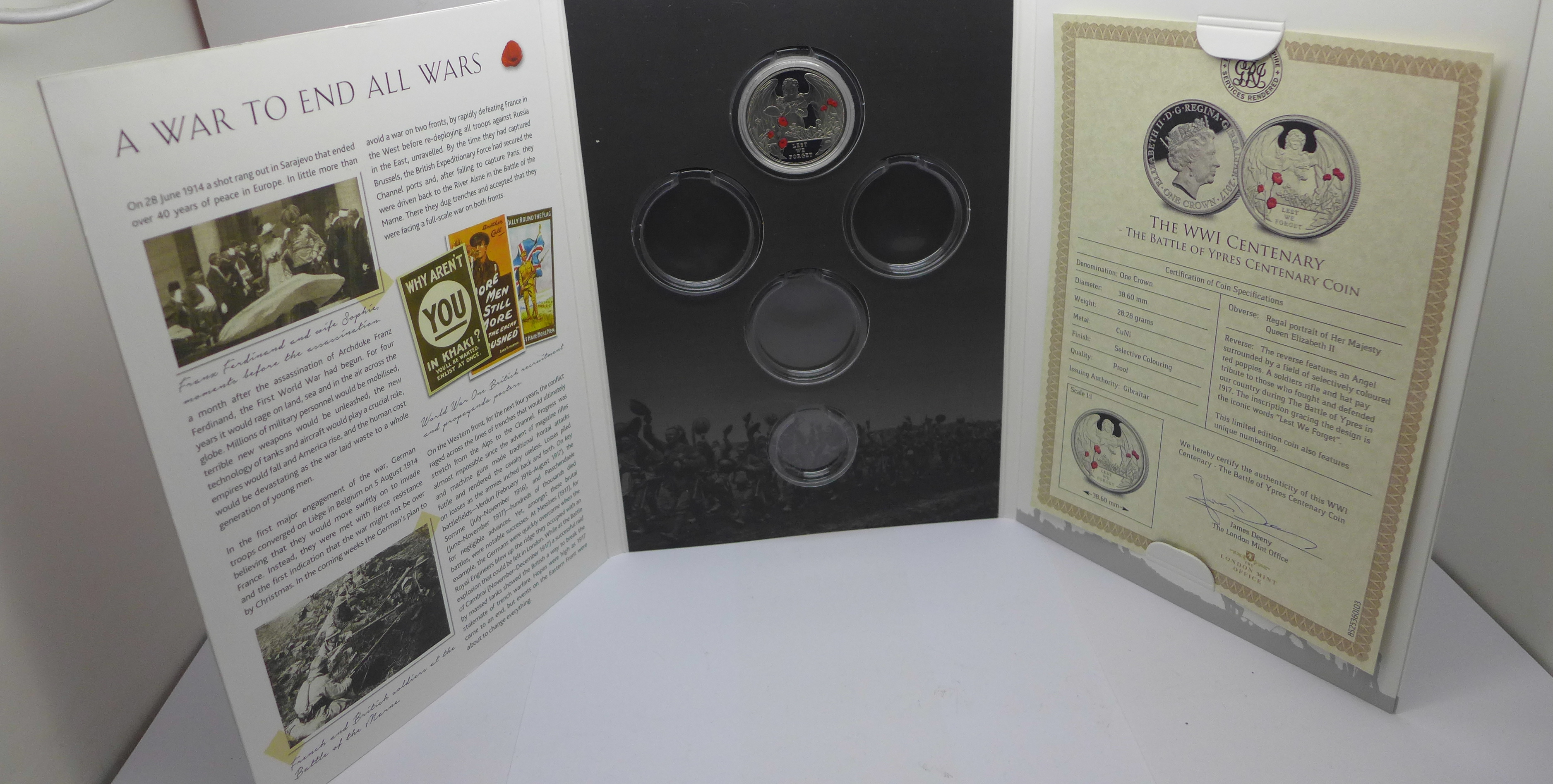 A collection of commemorative coins including one silver 1973 Royal wedding coins, (folders not - Image 7 of 8