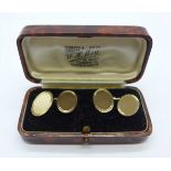 A pair of 9ct gold cufflinks, 5.1g