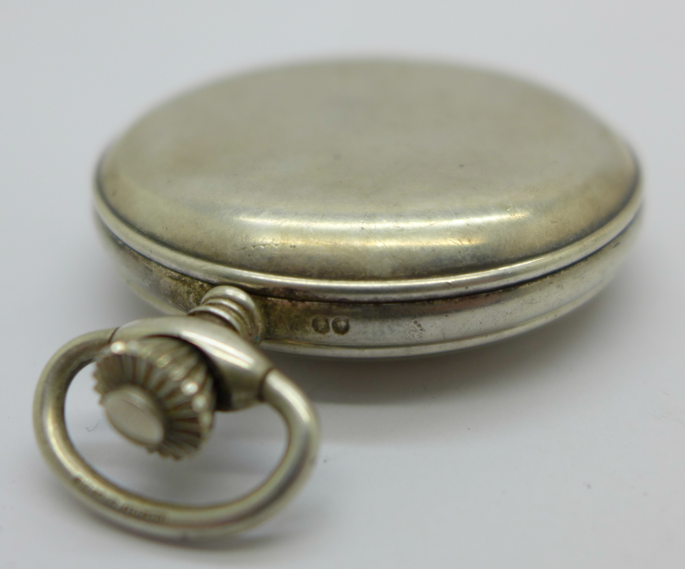 A 925 silver full-hunter pocket watch, lacking second hand - Image 5 of 5