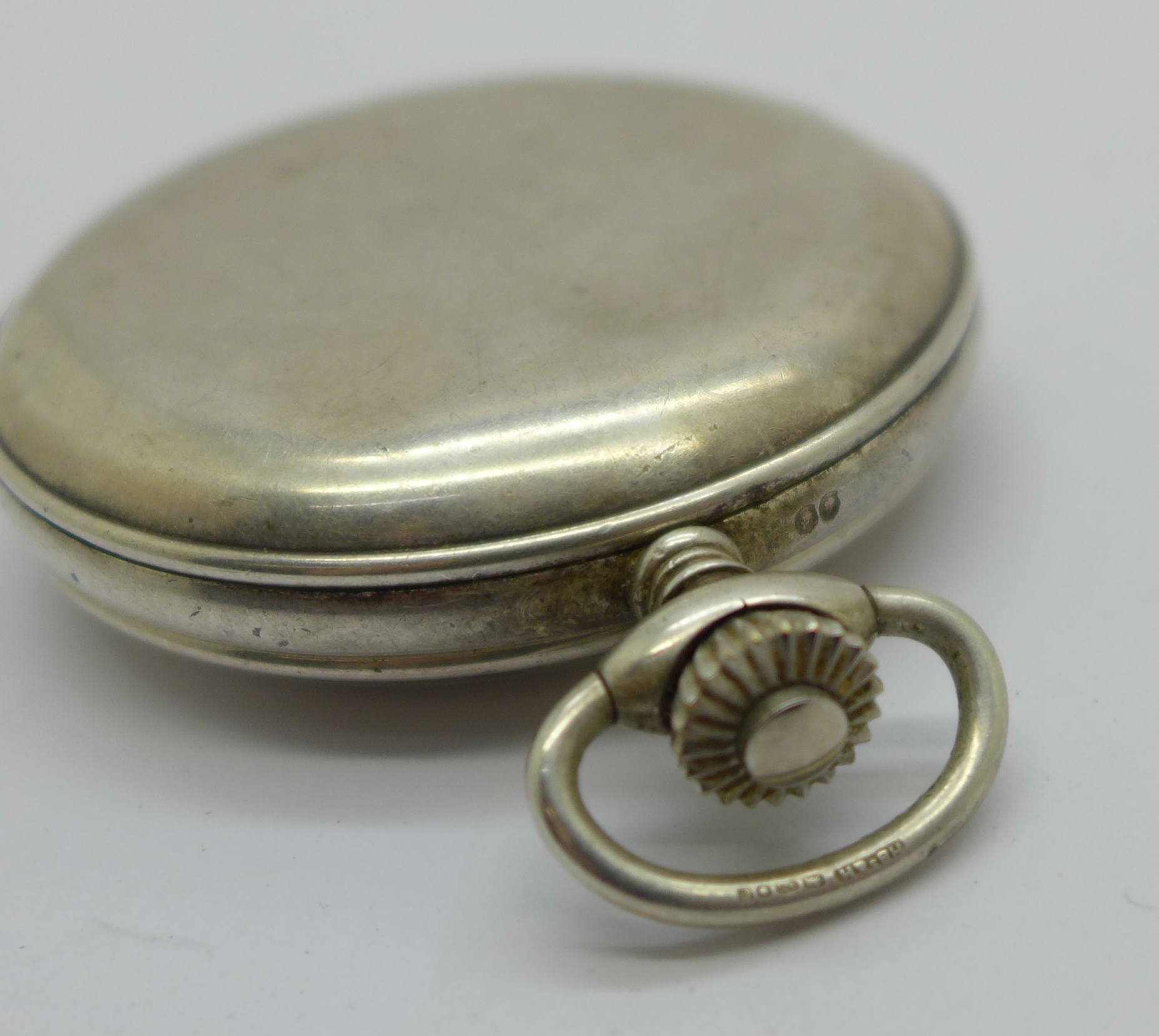 A 925 silver full-hunter pocket watch, lacking second hand - Image 4 of 5
