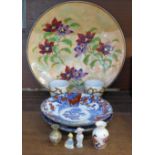 A Royal Doulton Magnella charger, two oriental plates, etc.