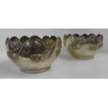 A pair of Art Nouveau metal bowls