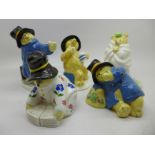 Five Paddington Bear Coalport figures, two a/f