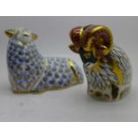 Royal Crown Derby paperweights - 'Derby Ram', exclusively available from The Royal Crown Derby
