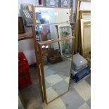 Three teak framed mirrors