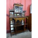 An Edward VII inlaid rosewood side cabinet